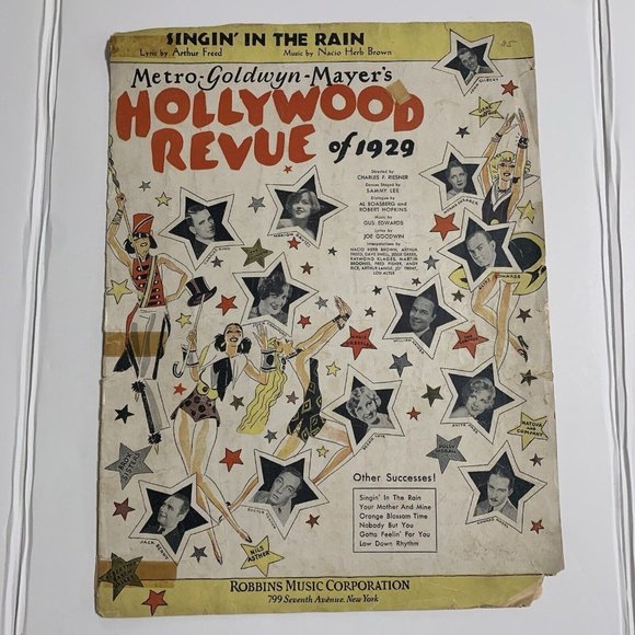 1929 Metro-Goldwyn-Mayer s‎ HOLLYWOOD REVUE - Singin' In The Rain - Sheet Music - Picture 1 of 16